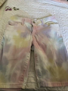 Place Girls Bermudas Size 8 Stretch Shorts Tye Dye. Adj Waist. - Picture 1 of 2