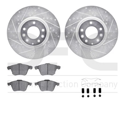 For Mazda 6 06-07 R1 Concepts Drilled & Slotted Front Brake Kit w Optimum Pads - Imagem 1 de 3