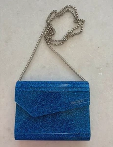 Jimmy Choo Candy Blue Electric Glitter - Mini Bag Glamour - Box, Zertifikat - Bild 1 von 14