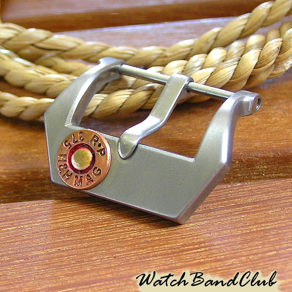 Correa de reloj hebilla 20mm titanio pulsera reloj hebilla Dieselpunk correa hebilla Foto 1 de 4