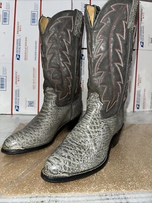 Durango Botas Vaqueras Piel Serpiente Hombre 8.5 D Gris Westernwear Foto 1 de 4