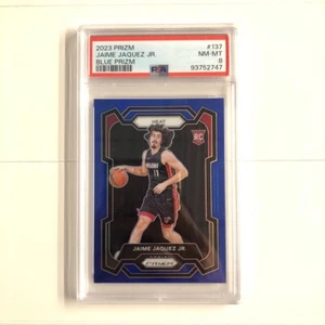 Jaime Jaquez 2023-24 Panini Prizm Blue Rookie RC #137 29/199 Miami Heat PSA HK - Picture 1 of 2
