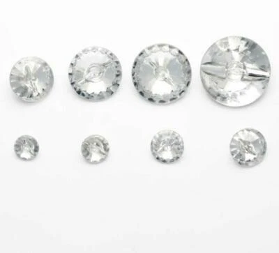 Diamante Style Shank Buttons Various Sizes and Quantity Available - Image 1 of 2