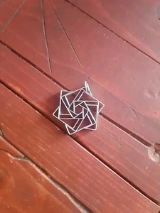Hexagonal Star Necklace Six Piont Ornament Charm Art Craft - Picture 1 of 3