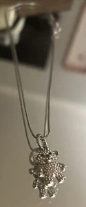 Brighton ABC Teddy Bear Charm Retails $42, W Unmarked Necklace - Picture 1 of 4