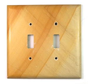 IMAGEN JASPE - Interruptor de doble palanca (Pe55) decoración de piedra natural - Imagen 1 de 1