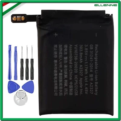 ✅ BATTERIA PER APPLE WATCH SERIE 6 GENERAZIONE 44mm IWATCH A2327 303mAh + KIT ✅ - Immagine 1 di 4