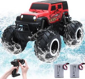 Waterproof Amphibious RC Trucks 4X4 Offroad Remote Control Car Toy for Boys Kids - Picture 1 of 7