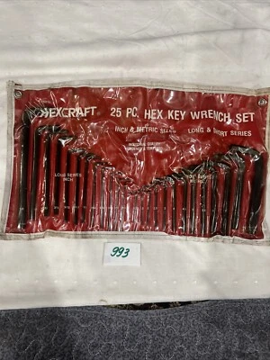HexCraft 24 Piece Hex Key Wrench Set SAE and MM .05"-3/8" & 1.27-10mm M5 - Image 1 of 4