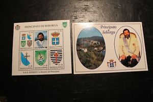Feuillet Timbres Neufs** Principato Di Seborga - Prince Giorgio + Carte postale