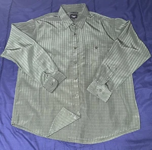 Men’s Dress Shirt Haggar XL Long Sleeve Green - Picture 1 of 4