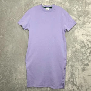 Lacoste LIVE Dress Womens French 38 US M Lavender Lilac T Shirt Spellout Logo - Picture 1 of 13