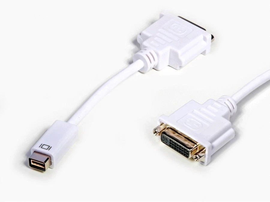 8in Mini-DVI Male to DVI Female Adapter for Mac Mini/iMac/MacBook - Image 1 of 2