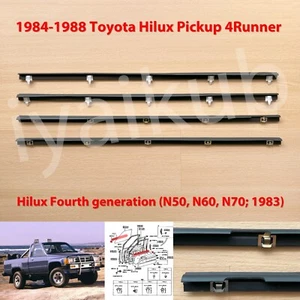 83-88 for Toyota Hilux LN50 LN65 RN60 4Runner door belt weatherstrip seal window - Picture 1 of 13