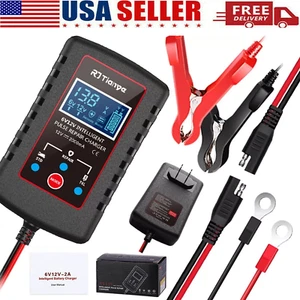 6V 12V Smart Automatic Battery Charger Maintainer Motorcycle Car Trickle Float✔ - Picture 1 of 23