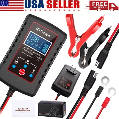 6V 12V Smart Automatic Battery Charger Maintainer Motorcycle Car Trickle Float✔ - Image 1 of 4
