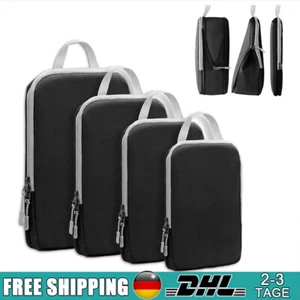 Koffer Organizer Kompression 4-Teilig Set Packing Cubes Compression Packwürfel - Bild 1 von 11