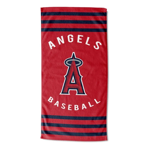 Los Angeles Angels Beach Towel (Stripes) OFFICIAL MLB Cover