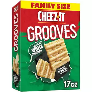 Cheez-It Grooves Sharp White Cheddar Crunchy Cheese Crackers, 17 oz - Picture 1 of 6