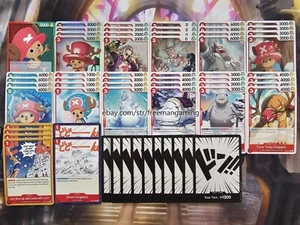One Piece TCG Tony Tony.Chopper Mazzo 61 Carte Rosso Verde OP08-001 007 015 - Foto 1 di 9