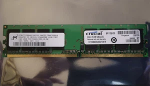 Crucial 1GB Kit DDR2 PC2-5300U 667MHz DIMM 240-pin Memory Module CT12864AA667.8F - Picture 1 of 1