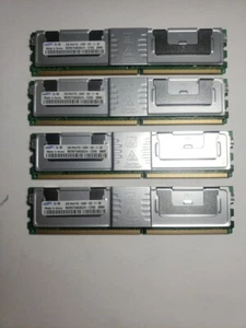 SAMSUNG 8GB TOTAL 4x 2GB 2RX8 PC2-5300F-555-11-B0 DDR2 SERVER RAM - Picture 1 of 1