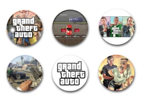 1" 25MM KNOPFABZEICHEN X6 GRAND THEFT AUTO - Bild 1 von 1