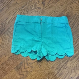 Jcrew, Crew Cuts Scalloped Edge Green Girls Shorts Size 4 - Picture 1 of 3