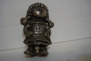 Tinn-Per Pewter 1.5" Pewter Girl Figure Kristin 1994 Lillehammer Winter Olympics - Picture 1 of 11