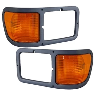 For Ford F-650 2000-2015 Headlight Bezel Driver and Passenger Side | Pair | Gray - Bild 1 von 4
