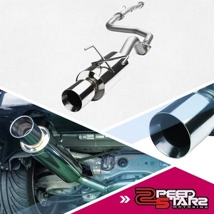 STAINLESS CATBACK EXHAUST MUFFLER 4"ROLLED TIP FOR 92-95 CIVIC HATCHBACK EH EG - Bild 1 von 5