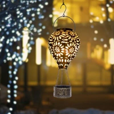Venniy Hot Air Balloon Solar Lantern Hanging Solar Lantern Outdoor