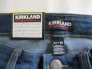 Kirkland Signature Men's Blue Jeans Straight Fit Comfort Stretch 5 Pocket 32x29 - Picture 1 of 9