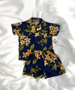 Hilo Hattie Hawaiian Boys Cabana and Shirt Set 2 Piece Size Made In Hawaii - Picture 1 of 4