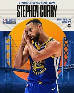 Foto de baloncesto de la NBA Steph Curry 2025 All-Star Game Golden State Warriors 8x10 - Imagen 1 de 1