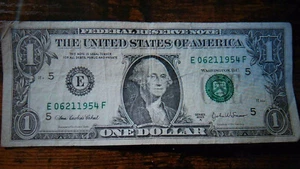 2003A Series $1 Dollar Birthday Note Jun. 21, 1954 E06211954F Good Shape - Picture 1 of 2