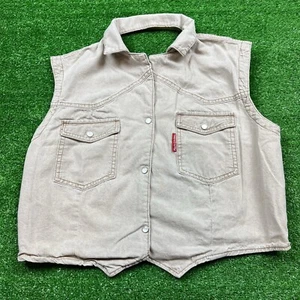 Gilet donna senza schienale vintage anni 80 made in the shade taglia large western pearl snap - Foto 1 di 11