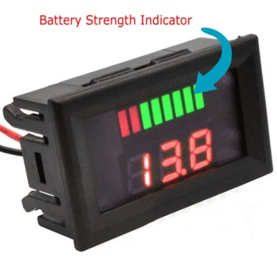 Car LED Digital Voltmeter Auto Battery Gauge Voltage Volt Panel Meter 12V-60V - Image 1 of 4