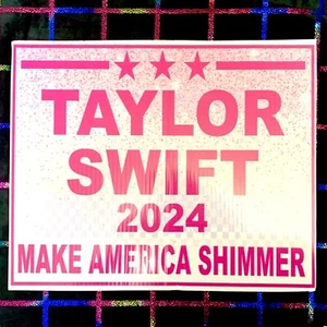 Taylor Swift "Make America Shimmer" 2024 Pink 12x15" Sign - Yard Window - Picture 1 of 2