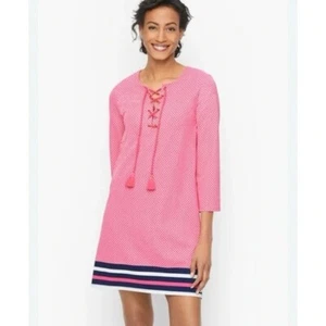 NEU Cabana Life x Talbots Schnürung Tunika Kleid Cover Up Geo Print UPF 50+, $ 109 - Bild 1 von 9