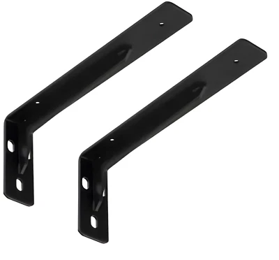2x Regalwinkel Stahl Regalträger Wandwinkel Anschrauben schwarz Winkel Set Regal - Bild 1 von 3