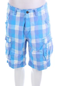 TOMMY HILFIGER DENIM Cargo-Shorts Karo kariert W33 Blau-Töne weiß - Bild 1 von 5