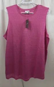 Women's J. Jill Pleated Back Love Linen Tank Large - Picture 1 of 2