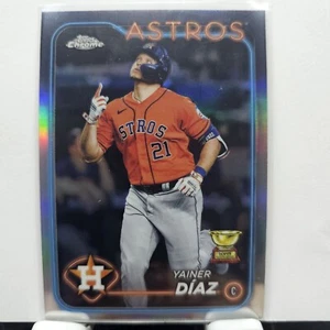 2024 Topps Chrome #203 Yainer Diaz Refractor Houston Astros - Picture 1 of 2