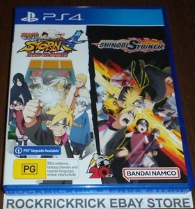 PS4 NARUTO SHIPPUDEN NINJA STORM 4 ROAD TO BORUTO + SHINOBI STRIKER 2 DISC SET - Picture 1 of 4