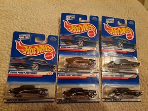 5 Hot Wheels 2000 SO FINE #78 First Edition 18/36 Black Chrome Lace Spoke Wheel - Picture 1 of 3