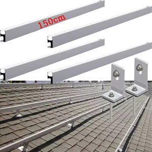 Profilo solare in alluminio guida di montaggio modulo solare tetto piano lamiera trapezoidale fissaggio DE - Foto 1 di 32