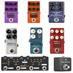 MOSKY Guitar Multi Effect Pedal Reverb Delay Looper Overdrive Distortion Chorus - Afbeelding 1 van 44