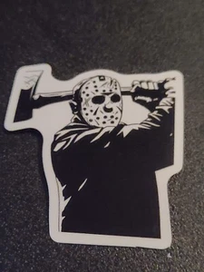 Jason Horror maßgeschneidert schwarz & weiß schwarz 5 Aufkleber Lot It Friday the 13th Neu - Bild 1 von 3