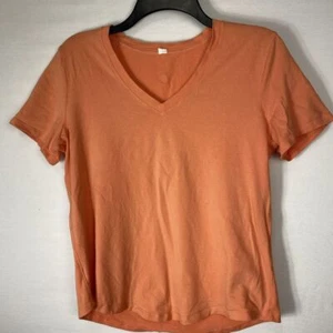 Lululemon Love Tee V-Ausschnitt T-Shirt Kurzarm Orange Größe 6 Yoga 6053 - Bild 1 von 10